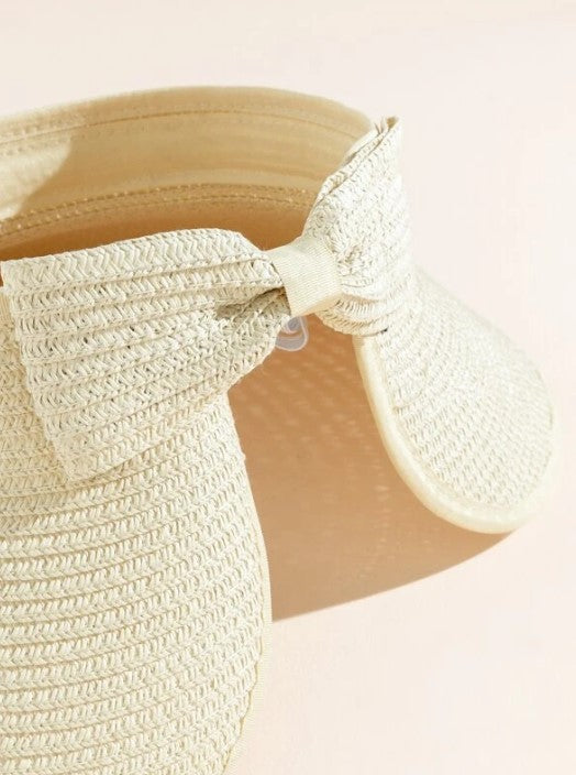 FOLDABLE WIDE BRIM BOW VISOR SUN HATS - Image 8