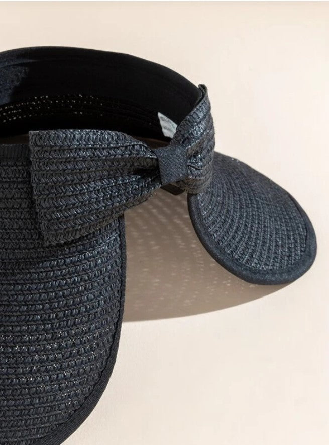 FOLDABLE WIDE BRIM BOW VISOR SUN HATS - Image 7
