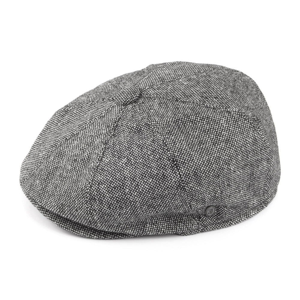 Black Marl Tweed Newsboy Cap - Image 2