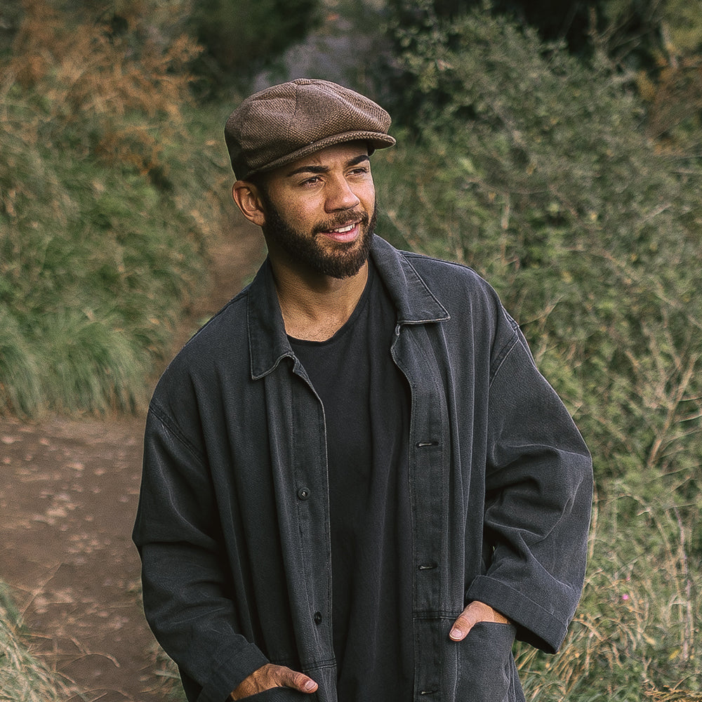 Brown Wool Blend Newsboy Cap - Image 7