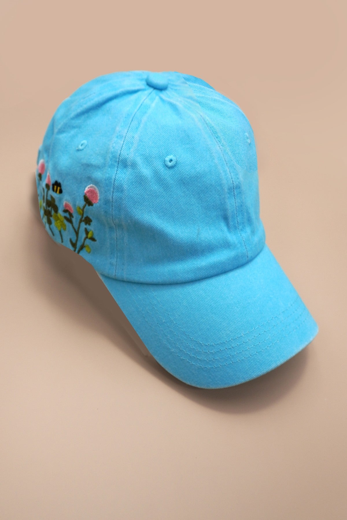 EMBROIDERY FLORAL BASEBALL CAP HAT - Image 2