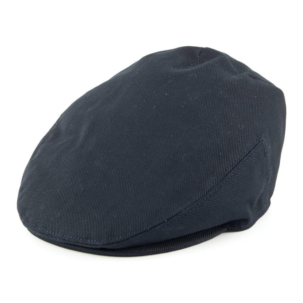 Navy Blue Kids Cotton Flat Cap