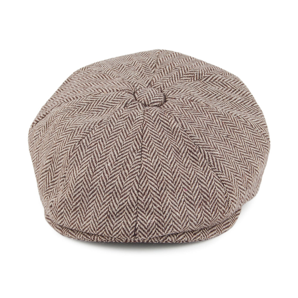 Brown Baby Herringbone Newsboy Cap - Image 2