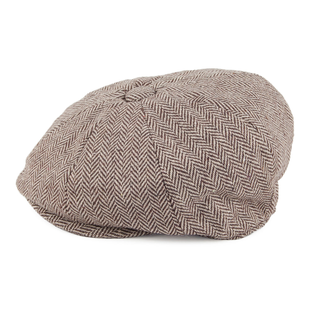 Brown Baby Herringbone Newsboy Cap - Image 3
